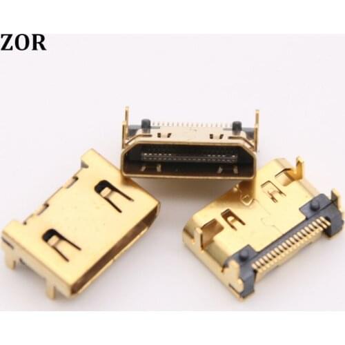 20pcs/lot micro mini 19pin HDMI-compatible 19 p pin usb connector jack socket charge charging port replacement repair plug