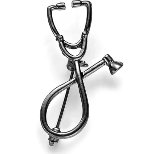 2017 Stethoscope Brooch,Fashion Medical Jewelry Stethoscope Pin for Nurse Physicians Medical Student Graduation Gift