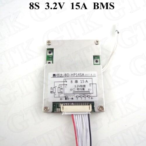 8S 15A Lifepo4 BMS PCB Lifepo4 25.6V for Lifepo4 24v Rechargeable Battery Pack battery protection board 350w motor electric bike
