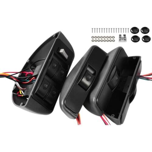 12V Car Universal Crescent Power Window Switch Kit 4-Door Power Window Switch Car Window Kit
