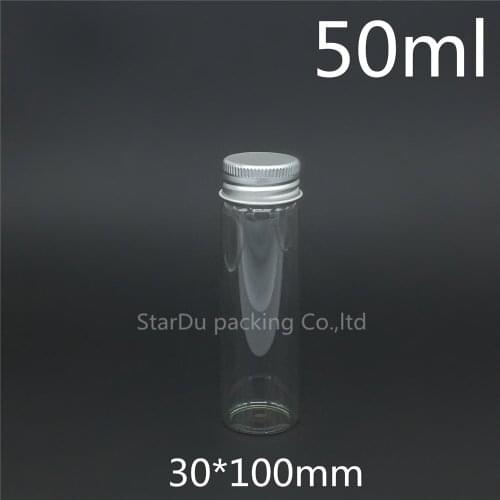 Free shipping 500pcs/lot diameter 30mm 50ml screw neck glass bottle for carft/storage candy,liquid cosmetic bottles