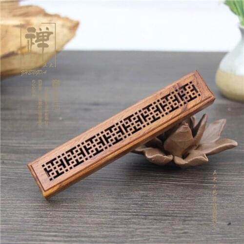 A large African rosewood incense trumpet hollow sandalwood furnace line incense incense box box lying pomander wholesale