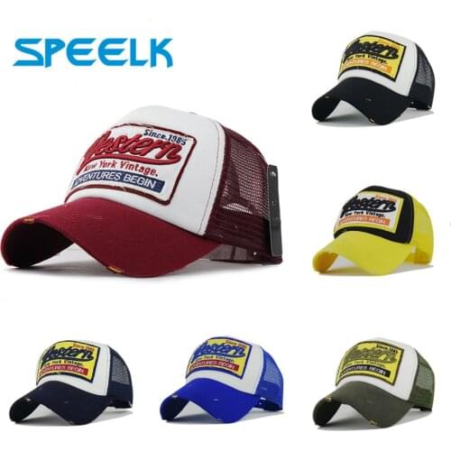 Brand New Mesh Baseball Caps Women WESTERN Letter Snapback Cap hats Men Classic Sun Visors hat Outdoor Gorras Wholesale