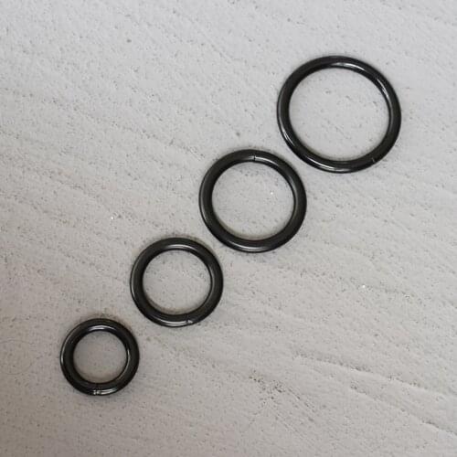 20 Pcs 15/20/25/30mm Black O Ring Metal Buckle for Handbag Strap Dog Webbing Snap Clasps Purse Bag Handle Connector DIY