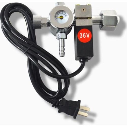 CO2 Draft Beer Regulator 36V 220V CO2 Tank Beer Kegerator Regulator Valve Beer Pressure Regulator with 1.5M Power Cord
