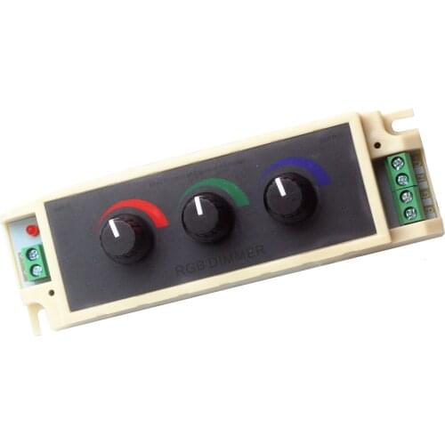 DC12V 24V RGB Dimmer Rotary Switch Promise Dimming Strip RGB Controller 9A Three Way Switch For 2835 5050 RGB LED Strip Light