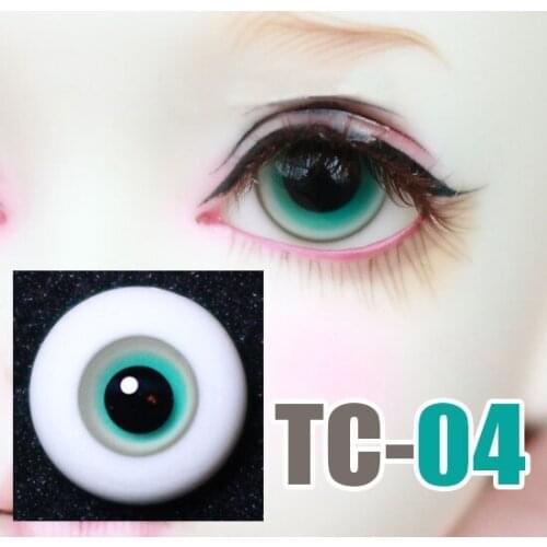 G10-148 children toy bjd sd 1/3 dolls props Accessoriess eyesball 18mm Black pupil without lines blue glass eye with box 1 pair