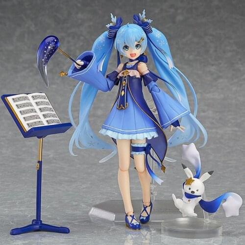 Hatsune Miku Snow Miku Figma Figure Twinkle Snow Version Singer Desktop Decor Kids Gift christmas