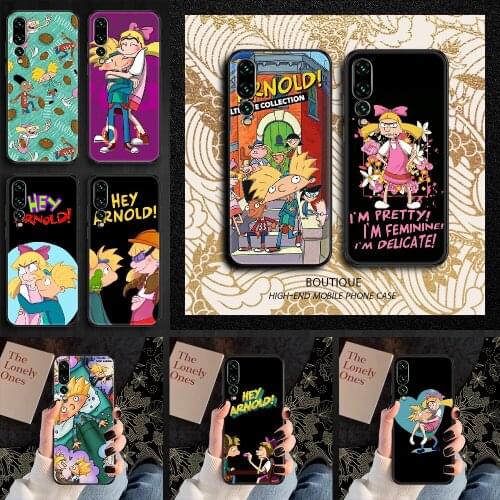Heys Cartoon Arnold Phone case For Huawei P Mate P10 P20 P30 P40 10 20 Smart Z Pro Lite 2019 black art back soft funda silicone