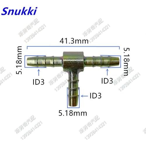 ID3 universal Tee connector T connector Fuel line quick connector Metal fittings 5pcs a lot