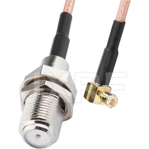 Factory sales RF Coaxial cable F to MCX connector F female to MCX male right angle Plug RG316 Pigtail cable 15cm free shipp