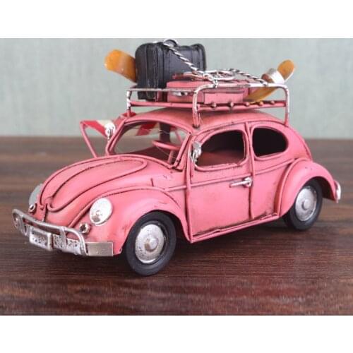 Collections 1/32 Retro Metal Car Model Vintage Car TIN Model Handmade Iron Car Toys Ornaments Children Gift Toys