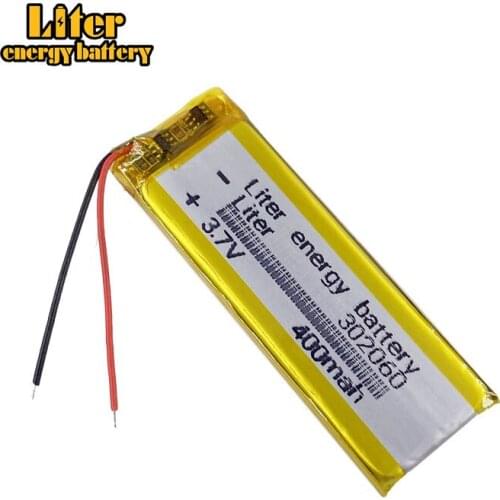 302060 3.7V 400mAh Lithium Polymer LiPo Rechargeable Battery ion cells For Mp3 Mp4