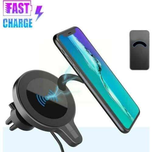Magnetic Wireless Car Charger Mount Stand For IPhone Max Pro 12 Mini Phone Wireless Charger 12 Holder Car Fast G7V1