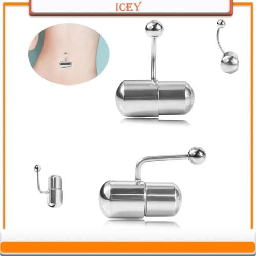Human Body Puncture Ornaments Vibration Navel Ring Exquisite Puncture Ornaments Shock Navel Ring