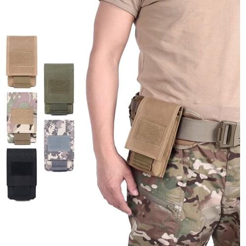 Multifunctional Military Tactical Pocket Bag Outdoor Sports Belt Waist Bag Suitable for 6-inch Big Screen Mobile Phone Bag