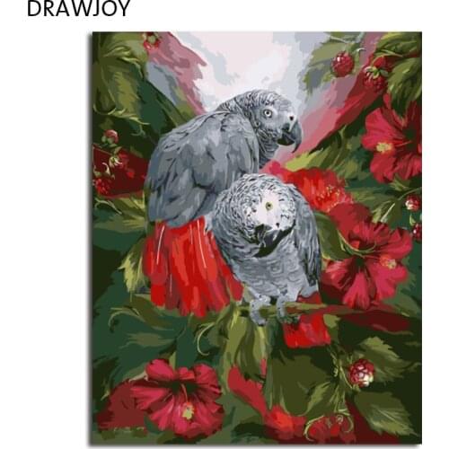 DRAWJOY Framed Pictures Painting By Numbers Home Decor DIY Canvas Oil Painting Wall Art Home Decor For Living Room