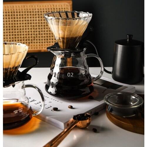 GZSH Hand-made Coffee Pot Set Long Mouth Narrow-necked Pot Sharing Pot Drip Coffee Filter Cup Coffee Brewing Appliance