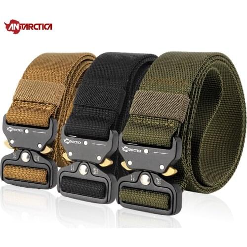ANTARCTICA Outdoor Tactical Belts Nylon Military Waist Belt with Metal Buckle Adjustable Heavy Duty Training Waist Belt Hunting