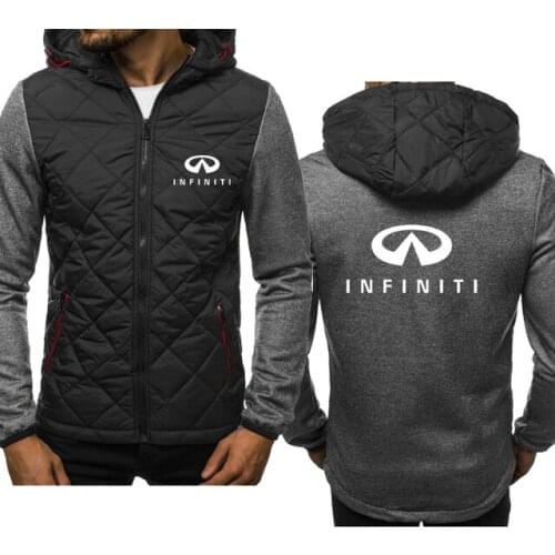 New Spring Autumn Mens Infiniti Car Logo Hoodie High Quality Zipper Long Sleeve Cotton Harajuku Casual Jacket