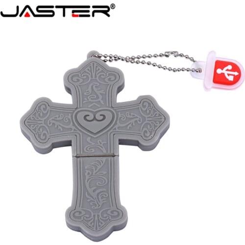JASTER 2019 new usb2.0 pen drive 4GB 8GB 16GB 32GB 64GB cartoon cross flash drive wedding anniversary gift