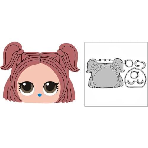 New Little Girl With Ponytail Craft Embossing Mold 2021 Metal Cutting Dies for DIY Decor Scrapbooking Album Card Making No Stamp