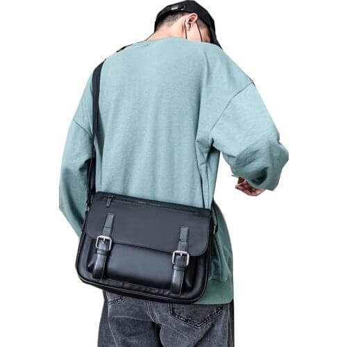 Luxury Messenger Bag Thick Oxford Man Fashion Crossbody Shoulder Bag Men Business Sling Bags Male Casual Waterproof Handbag Blue