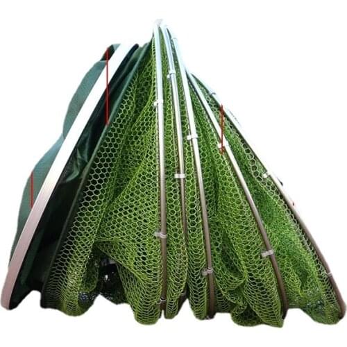 Holes Fishing Net Folded Portable Hexagon Fish Network Casting Nets Crayfish Shrimp Catcher Tank Trap Cages Mesh Tra