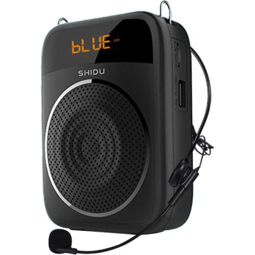 SHIDU 15W Portable Voice Amplifier Wired Microphone AUX Recording Personal Audio Bluetooth Speaker For Teachers Instructor S298