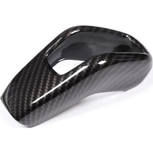 Carbon Fiber Style Car Gear Shift Knob Head Cover Sticker For Land Rover Range Rover Evoque 2020