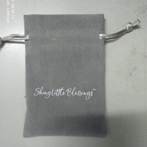 Custom 8*12cm drawstring bags velvet fabric jewelry bags wholesale for jewelry, 1 color printing, DHL shipping include