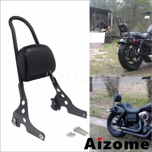 For Harley Sportster Backrest Sissy Bar Rear Luggage Racks Passenger Back Rest For Sportster XL Iron Forty Eight SuperLow 04-up