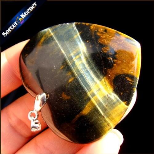 Women & Men Fashion Jewelry Pendant Necklaces With Chain Wholesale Natural Blue Tigers Eye Quartz Stone Colares Femininos RS042