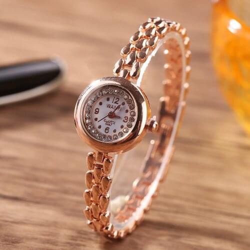 Fashion New Rose Gold Diamond-encrusted Bracelet Womens Quartz Watch Womens Jane about Gold Set Bracelet Watch Luxury