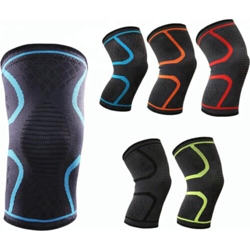 1pc Adult Knee Elbow Pads Compression Knitted Sports Knee Pads Sleeve Basketball Cycling Running Elastic Warming Knee Support