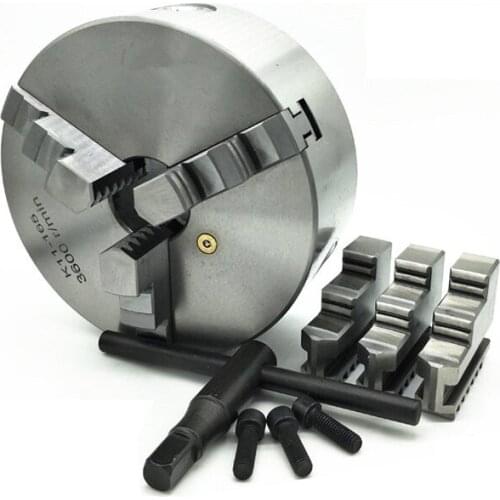 1PCS K11-80 Three-Jaw Manual Lathe Chuck with Lathe Accessories K11-80 Three-Jaw Lathe Chuck Self-Centering Metal Brand New