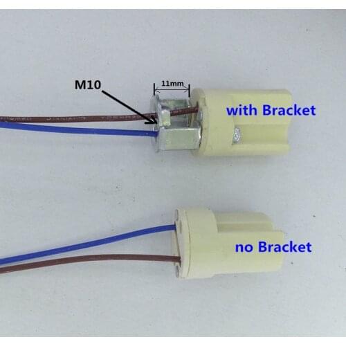 10pcs/lot G9 Lampholders ceramics G9 base Lamp holder G9 High temperature With wire Lamp connector G9 Lampholder bracket