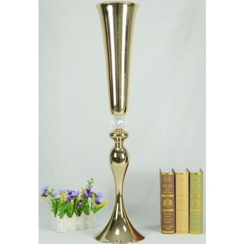 10Pcs/Lot Gold wedding flower vase 79 cm Tall for wedding table centerpieces decoration