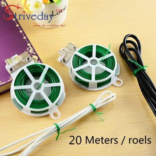 20 meters /roll metal cable ties / wire finishing cable tiess/ garden tools garden tie wire electrical wire green
