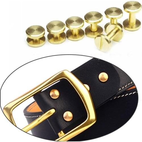 5mm/6mm/8mm DIY Luggage Leather metal Craft Solid Screw Nail Rivet flat Head Belt/strap Rivets Book screws craft copper