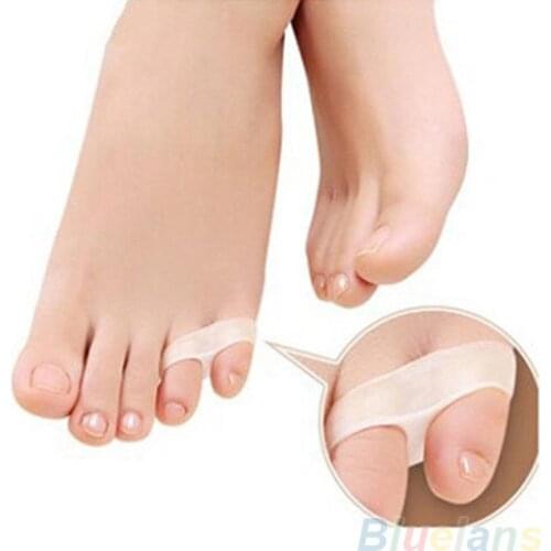 80% Hot Sale 1 Pair Silicone Gel Tail Pinky Toe Orthotics Straightener Separator Pain Relief