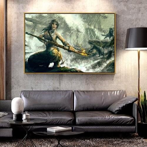 Artcozy Oil Canvas Painting rise of tomb raider For Home Decoration Wall Art