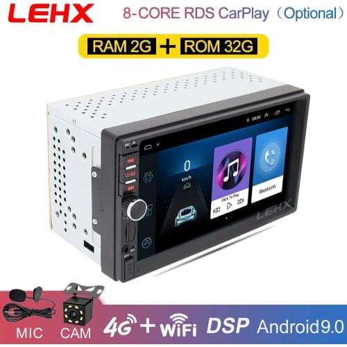 LEHX 2 Din Android 9.0 Ram2G + 32G auto radio Car Multimedia Playe For VW Nissan Hyundai Kia toyota rav4 Nissan t31 X-trail tiia