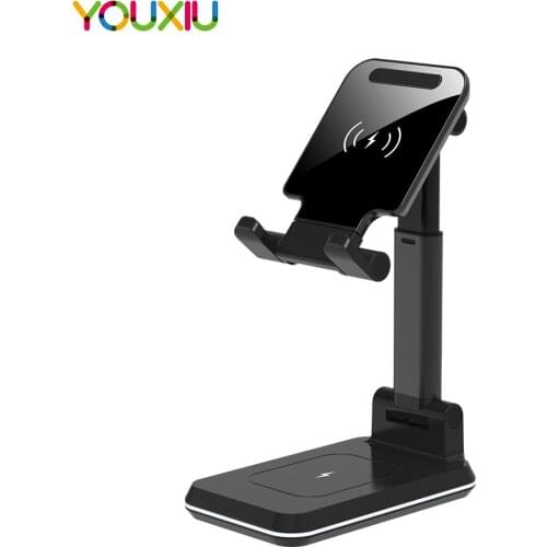 Wireless Charger Adjustable Phone Holder 2 in 1 Qi 10W Fast Charging Stand Mount For iPhone 11 Pro Max Samsung S9 Huawei Xiaomi