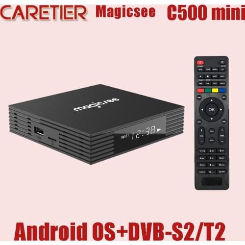 10PCS C500 MINI Digital Satellite Receiver DVB-S2X/S2 DVB T2 Android 4K TV Box Amlogic S905W 1GB/2GB RAM 8GB/16GB ROM Android 9
