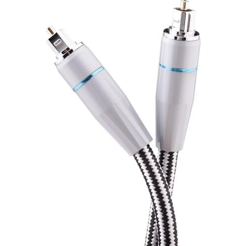 Move on digital optical fiber audio cable SPDIF square head opposite port TV decoding speaker cable