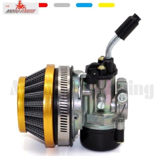 Color Mini Two-Stroke Refitted Engine Carburetor with Air Filter for 49cc 50cc 60cc 66cc 80cc Motorized Bike Bicycle