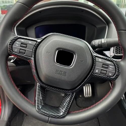For Subaru Forester SK 2019-2021 Outback 2020-2022 Carbon Style Steering Wheel Bottom Buttons Stickers Cover Trim Car Styling