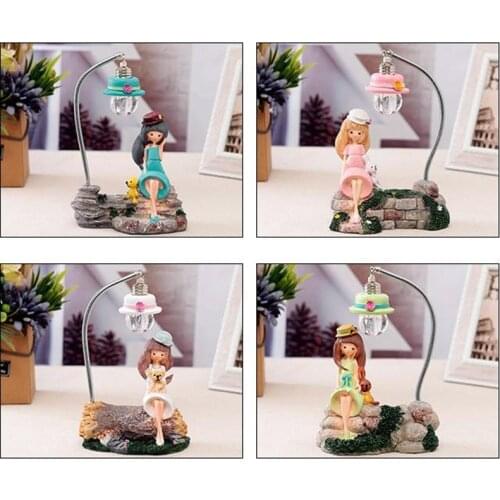 Exquisite Cute Cartoon Night Lights Decor Fixtures Bedroom Cute Kids Bedside Lamps Home Resin Crafts Decorations