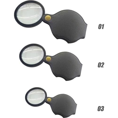 6X/8X/10X Mini Pocket Folding Magnifier Jewelry Magnifying Glass HD Eye Glass Loupe Glass Lens Portable Magnifier